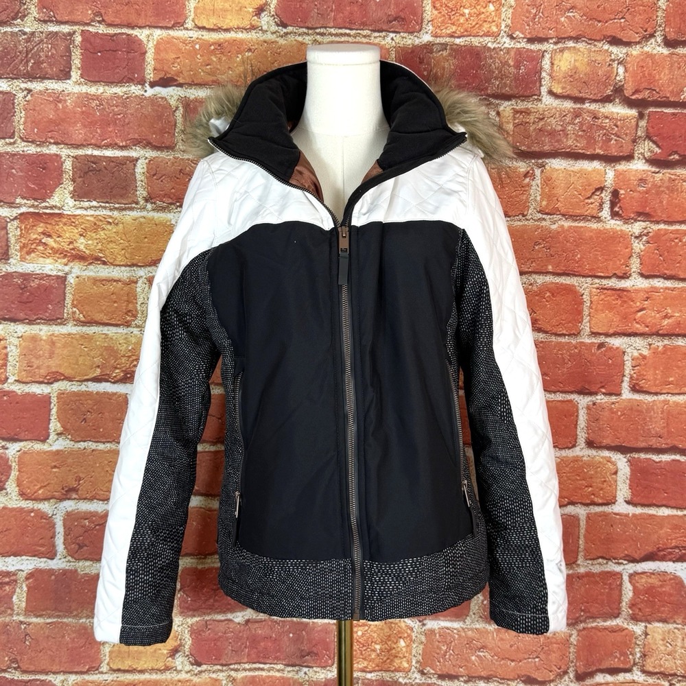 BODY GLOVE Women's Coat Parka Size Small Faux‎ Fur Hooded Ski Snowboard Winter